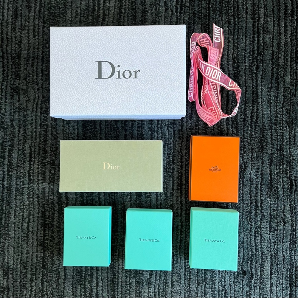 Empty Designer Boxes Tiffany, Dior and Hermes